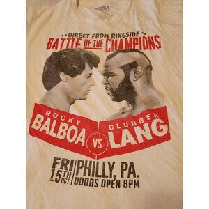Rocky Balboa Vs Clubber Lang Shirt Philly Size XXL T-Shirt